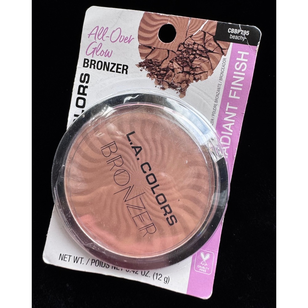 L.A. COLORS All-Over Glow Bronzer Beachy CBBP795 Radiant Finish 0.42oz NEW